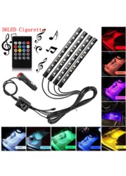 NLpearl Car LED Auto Interior Decorative Lights Car LED Foot Light 36/48 LED Atmosphere Lamp Ambient Lamp Remote Control