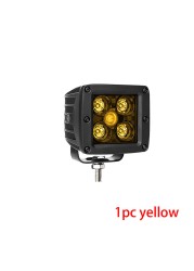 Luyoo 3 Inch LED Light Cubes 12V 24V Amber 3000K Led Work Light Bar For Truck Car Atv 4x4 UTV Boat Spot Driving Offroad Fog Light