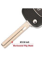 jingyuqin Horizontal Flip Remote Car Key Shell For Hyundai Solaris Creta Ix25 Kona Tucson Sonata I40 Elantra Ix35 I20 Ix45 2019