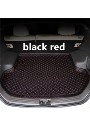 Cengair Car Trunk Mat All Weather Auto Tail Boot Luggage Pad Carpet High Side Cargo Liner Fit For Ford Taurus 2015 2016 17-2019