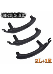 Interior Door Armrest Pull Handle Black Leather Exterior Cover Full Set For BMW X3 X4 F25 F26 2010 2011 2012 2013 2014 2015 2016