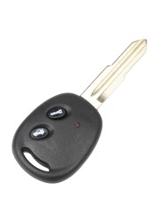 jingyuqin For Chevrolet Lova Sail Epica Lychee Spark Remote Key 2 Buttons Uncut Brass Blank Blade Key Shell Replacement