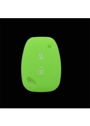 2 Buttons For Renault Traffic Kangoo For Vauxhall Opel Vivaro Silicone Car Key Cover Fob Holder Skin Car Accessories Shell