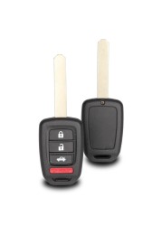 jingyuqin 10pcs/lot Car Key Shell 2/3/4 Button For Honda Civic City Fit HR-V XR-V Auto Remote Fob