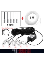 10 in 1 Car Atmosphere Lights USB RGB LED Strip Lights With APP Remote Control Auto Interior Decorative Ambient Dashboard Neon Lamp For Car Accessories