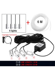 10 in 1 Car Atmosphere Lights USB RGB LED Strip Lights With APP Remote Control Auto Interior Decorative Ambient Dashboard Neon Lamp For Car Accessories