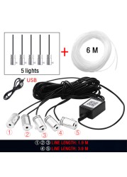 10 in 1 Car Atmosphere Lights USB RGB LED Strip Lights With APP Remote Control Auto Interior Decorative Ambient Dashboard Neon Lamp For Car Accessories