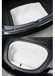 Full coverage frank and lower cabin floor mats for Tesla Model 3 2022 2021 Nappa cargo liners kits car boot carpets