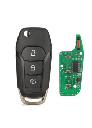 Kootri N5F-A08TAA Folding Remote Smart Car Key for Ford Escort Fusion Transit F150 F250 ID49 PCF7945P Chip 315MHZ 2/3/4 Buttons