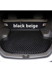 Sengayer Car Trunk Mat All Weather Auto Tail Boot Luggage Pad Carpet High Side Cargo Liner Fit For Audi Q7 5 Seats 2006 2007-2019