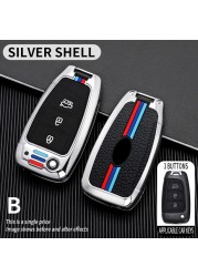 Car Key Case For Hyundai Elantra Solaris Tucson i30 i35 i40 KONA Genesis Santa Fe Azera Zinc Alloy Car Key Case Cover