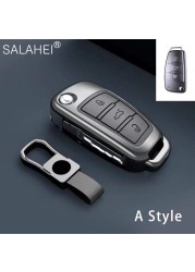 New Fashion Zinc Alloy and Leather Car Key Case Cover for Audi A3 A4 A5 C5 C6 8L 8P B6 B7 B8 C6 RS3 RS6 Q3 Q7 TT 8L 8V S6 S4 S3