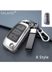 New Fashion Zinc Alloy and Leather Car Key Case Cover for Audi A3 A4 A5 C5 C6 8L 8P B6 B7 B8 C6 RS3 RS6 Q3 Q7 TT 8L 8V S6 S4 S3