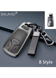 New Fashion Zinc Alloy and Leather Car Key Case Cover for Audi A3 A4 A5 C5 C6 8L 8P B6 B7 B8 C6 RS3 RS6 Q3 Q7 TT 8L 8V S6 S4 S3