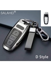 New Fashion Zinc Alloy and Leather Car Key Case Cover for Audi A3 A4 A5 C5 C6 8L 8P B6 B7 B8 C6 RS3 RS6 Q3 Q7 TT 8L 8V S6 S4 S3