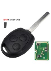 jingyuqin 3 Buttons Remote Car Key 315/433Mhz For Ford Focus Fiesta Fusion C-Max Mondeo Galaxy C-Max S-Max ID60 4D63 Chip