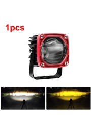 Luyoo 9D 9-36V Motorcycles LED Headlight Spot Work Light Motorcycle 6000K 3000K White Yellow Super Bright LED Driving Fog