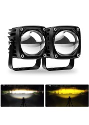 Luyoo 9D 9-36V Motorcycles LED Headlight Spot Work Light Motorcycle 6000K 3000K White Yellow Super Bright LED Driving Fog