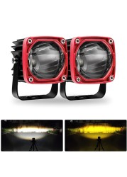 Luyoo 9D 9-36V Motorcycles LED Headlight Spot Work Light Motorcycle 6000K 3000K White Yellow Super Bright LED Driving Fog