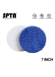 (Single Sale) SPTA 3/4/5/7 Inch Microfiber Polishing Pad Remove Buffer Wax Pads Replacement Buffing Pads for DA/RO Polisher