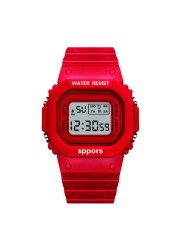 Children's electronic watch color luminous dial life waterproof multi-function electronic watch for boys and girls