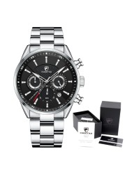 Cheetah New Watch Top Brand Casual Sports Chronograph Watches Men Stainless Steel Wristwatch Large Dial Waterproof Quartz Watch