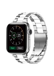 Metal Band for Apple Watch 7 45mm 41mm Band New Stainless Steel Bracelet Wristband for iWatch 6 5 4 3 2 SE 44mm 40mm 42mm Korea