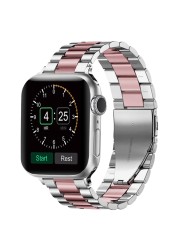 Metal Band for Apple Watch 7 45mm 41mm Band New Stainless Steel Bracelet Wristband for iWatch 6 5 4 3 2 SE 44mm 40mm 42mm Korea