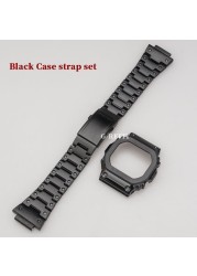 G-Refit DW5600 5610 G5600E Metal Bezel Stainless Steel Watchband 5600 Strap GW-B5600 Band WtachCase Accessories With Tools