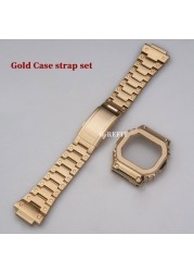 G-Refit DW5600 5610 G5600E Metal Bezel Stainless Steel Watchband 5600 Strap GW-B5600 Band WtachCase Accessories With Tools