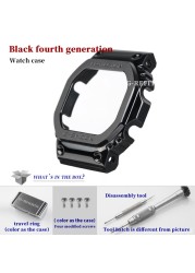 G-Refit DW5600 5610 G5600E Metal Bezel Stainless Steel Watchband 5600 Strap GW-B5600 Band WtachCase Accessories With Tools