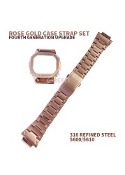 G-Refit DW5600 5610 G5600E Metal Bezel Stainless Steel Watchband 5600 Strap GW-B5600 Band WtachCase Accessories With Tools