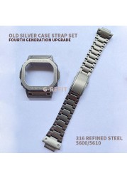 G-Refit DW5600 5610 G5600E Metal Bezel Stainless Steel Watchband 5600 Strap GW-B5600 Band WtachCase Accessories With Tools