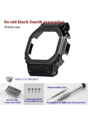 G-Refit DW5600 5610 G5600E Metal Bezel Stainless Steel Watchband 5600 Strap GW-B5600 Band WtachCase Accessories With Tools