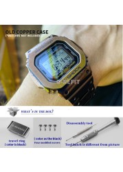 G-Refit DW5600 5610 G5600E Metal Bezel Stainless Steel Watchband 5600 Strap GW-B5600 Band WtachCase Accessories With Tools