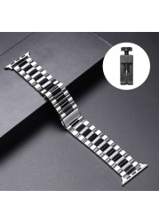 Metal Strap for Apple Watch Band 44mm 42mm 40mm 38mm 41 45mm Stainless Steel Bracelet for iWatch 7 6 SE 5 4 3 Series Accessories