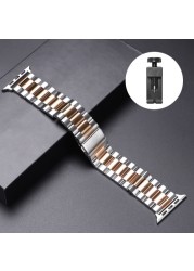 Metal Strap for Apple Watch Band 44mm 42mm 40mm 38mm 41 45mm Stainless Steel Bracelet for iWatch 7 6 SE 5 4 3 Series Accessories