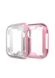 Protective Silicone Cover Case for iWatch Apple Watch Series 7 6 5 4 3 2 SE 38 40 42 44mm 40mm 42mm 38mm 44mm Screen Protector