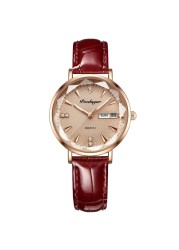 Swiss Brand POEDAGAR Women Watches Luxury Rose Gold Mesh Wristwatch Fashion Simple Waterproof Date Ladies Bracelet Watch Clock