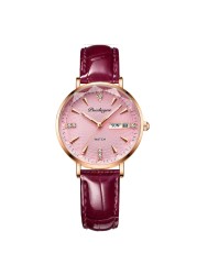 Swiss Brand POEDAGAR Women Watches Luxury Rose Gold Mesh Wristwatch Fashion Simple Waterproof Date Ladies Bracelet Watch Clock