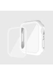 Case With Screen Protector For Apple Watch Series 7 45mm 41mm Case 2021 Hard PC Full Face Cove Absorbent Cover For iWatch 7 41mm