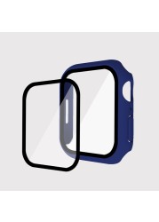 Case With Screen Protector For Apple Watch Series 7 45mm 41mm Case 2021 Hard PC Full Face Cove Absorbent Cover For iWatch 7 41mm