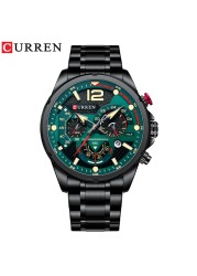 CURREN Casual Business Chronograph Waterproof Stainless Steel Men's Watch New Luxury Fashion Quartz Men's Watches