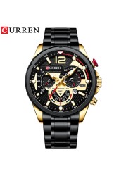 CURREN Casual Business Chronograph Waterproof Stainless Steel Men's Watch New Luxury Fashion Quartz Men's Watches