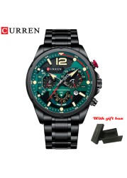 CURREN Casual Business Chronograph Waterproof Stainless Steel Men's Watch New Luxury Fashion Quartz Men's Watches