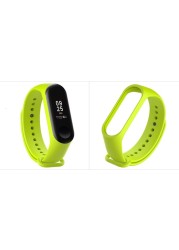 Sport Silicone Women Men Fashion MI Band 4 Strap For Xiaomi Miband 4 Watch Band Free Flim Screen Protector