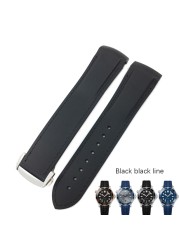 18mm 19mm 20mm 21mm 22mm rubber silicone watches bands for Omega 300 speedmaster strap brand watchband blue black orange