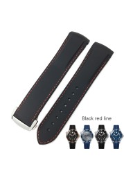 18mm 19mm 20mm 21mm 22mm rubber silicone watches bands for Omega 300 speedmaster strap brand watchband blue black orange