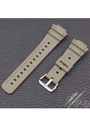 Watch Accessories Resin Strap 16mm For Casio G-SHOCK DW5600 5700 GW5035 5000 Transparent Silicone Men's And Women's Sports Band