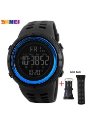 SKMEI Fashion Outdoor Sports Watch Men Multifunction Watches Alarm Clock Chrono 5Bar Waterproof Digital Watch reloj hombre 1251